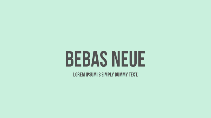 Bebas Neue Bold Font Free Download